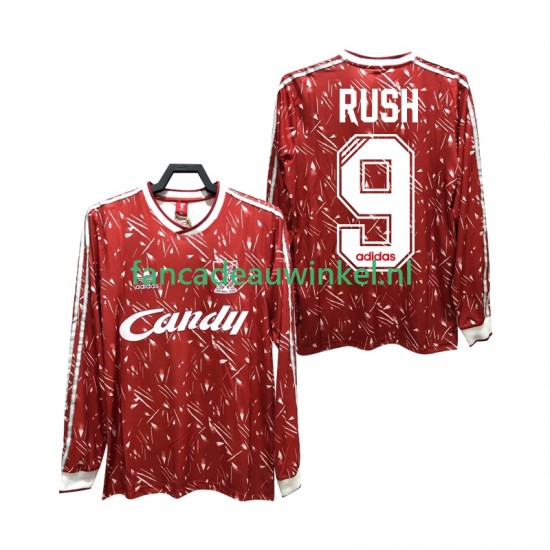 Liverpool Wedstrijdshirt met Korting Rush 9 1989 1991 Retro Thuis Heren Lange Mouw