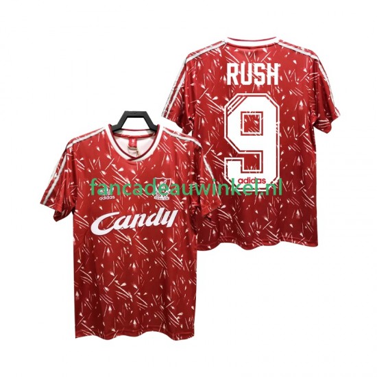 Liverpool Wedstrijdshirt met Korting Rush 9 1989 1991 Retro Thuis Heren Korte Mouw