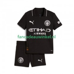 Manchester City Wedstrijdshirt met Korting Uit Kind 2025-26 Korte Mouw