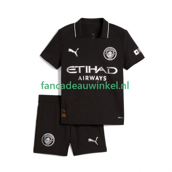Manchester City Wedstrijdshirt met Korting Uit Kind 2025-26 Korte Mouw