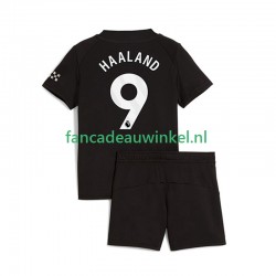 Manchester City Wedstrijdshirt met Korting Erling Haaland 9 Uit Kind 2025-26 Korte Mouw