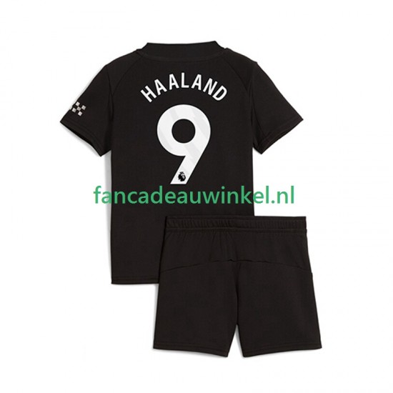 Manchester City Wedstrijdshirt met Korting Erling Haaland 9 Uit Kind 2025-26 Korte Mouw