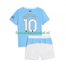 Manchester City Wedstrijdshirt met Korting Jack Grealish 10 Thuis Kind 2025-26 Korte Mouw