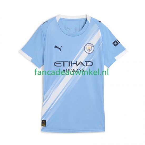 Manchester City Wedstrijdshirt met Korting Thuis Dames 2025-26 Korte Mouw