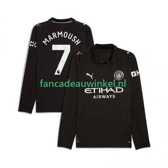 Manchester City Wedstrijdshirt met Korting Omar Marmoush 7 Uit Heren 2025-26 Lange Mouw