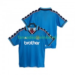 Manchester City Wedstrijdshirt met Korting 1997 Retro Thuis Heren 1998 Korte Mouw