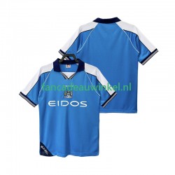 Manchester City Wedstrijdshirt met Korting 2001 Retro Thuis Heren 1999 Korte Mouw