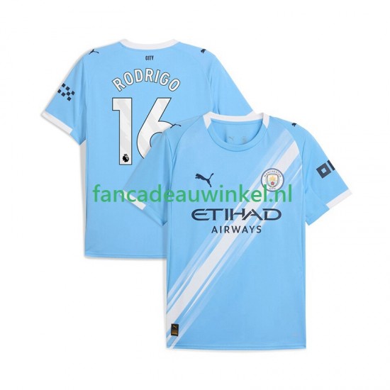 Manchester City Wedstrijdshirt met Korting Rodrigo Hernandez 16 Thuis Heren 2025-26 Korte Mouw