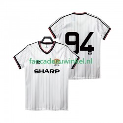 Manchester United Wedstrijdshirt met Korting 94 1983 1984 Retro Uit Heren Korte Mouw