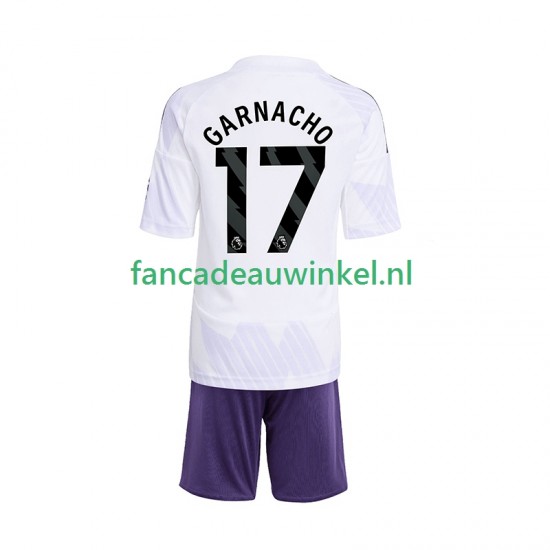 Manchester United Wedstrijdshirt met Korting Alejandro Garnacho 17 Uit Kind 2025-26 Korte Mouw