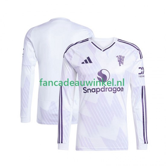 Manchester United Wedstrijdshirt met Korting Uit Heren 2025-26 Lange Mouw