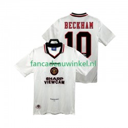 Manchester United Wedstrijdshirt met Korting BECKEHAM 10 1996 1997 Retro Uit Heren Korte Mouw