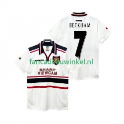 Manchester United Wedstrijdshirt met Korting Beckham 7 Retro Uit Heren 1998 1999 Korte Mouw
