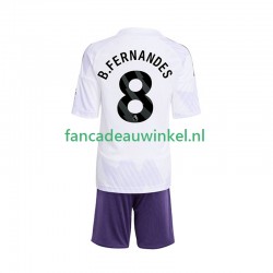 Manchester United Wedstrijdshirt met Korting Bruno Fernandes 8 Uit Kind 2025-26 Korte Mouw