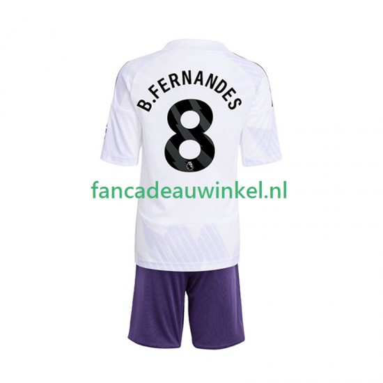 Manchester United Wedstrijdshirt met Korting Bruno Fernandes 8 Uit Kind 2025-26 Korte Mouw