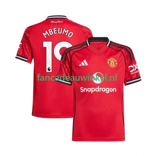 Manchester United Wedstrijdshirt met Korting Bryan Mbeumo 19 Thuis Heren 2025-26 Korte Mouw