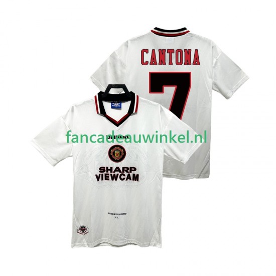 Manchester United Wedstrijdshirt met Korting CANTONA 7 1996 1997 Retro Uit Heren Korte Mouw