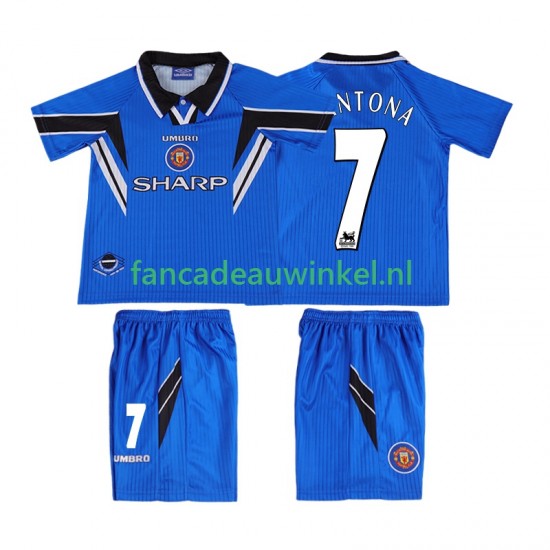 Manchester United Wedstrijdshirt met Korting CONTONA 7 1996 Retro 3rd Kind 1998 Korte Mouw