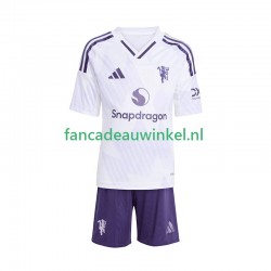 Manchester United Wedstrijdshirt met Korting Uit Kind 2025-26 Korte Mouw