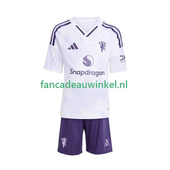 Manchester United Wedstrijdshirt met Korting Uit Kind 2025-26 Korte Mouw