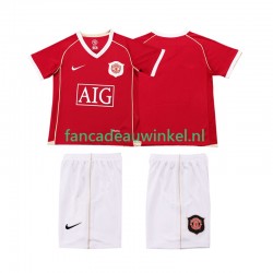 Manchester United Wedstrijdshirt met Korting 2007 Retro Thuis Kind 2006 Korte Mouw
