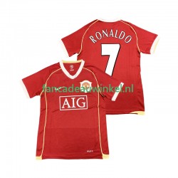 Manchester United Wedstrijdshirt met Korting Cristiano Ronaldo 7 2007 Retro Thuis Heren 2006 Korte Mouw