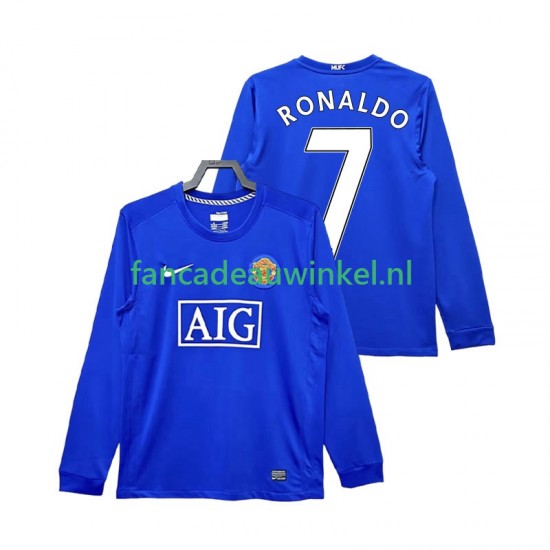 Manchester United Wedstrijdshirt met Korting Cristiano Ronaldo 7 2009 Retro 3rd Heren 2008 Lange Mouw