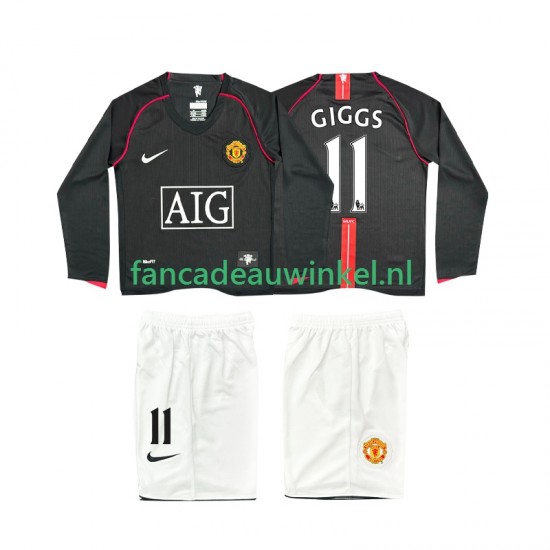 Manchester United Wedstrijdshirt met Korting GIGGS 11 2007 Retro Uit Kind 2008 Lange Mouw