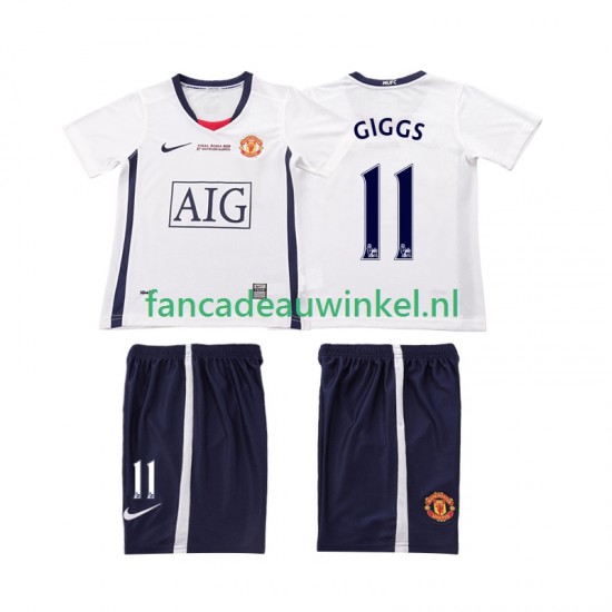 Manchester United Wedstrijdshirt met Korting GIGGS 11 Champions League 2009 Retro Uit Kind 2008 Korte Mouw