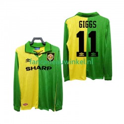 Manchester United Wedstrijdshirt met Korting GIGGS 11 1992 Retro Uit Heren 1994 Lange Mouw