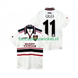 Manchester United Wedstrijdshirt met Korting GIGGS 11 Retro Uit Heren 1998 1999 Korte Mouw