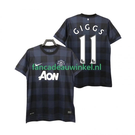 Manchester United Wedstrijdshirt met Korting GIGGS 11 2013 2014 Retro Uit Heren Korte Mouw