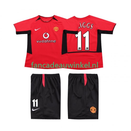 Manchester United Wedstrijdshirt met Korting GIGGS 11 Retro Thuis Kind 2004 2002 Korte Mouw