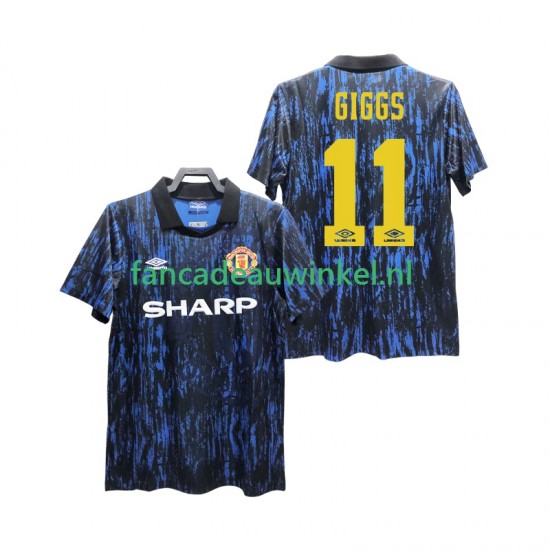 Manchester United Wedstrijdshirt met Korting GIGGS 11 1993 Retro Thuis Heren Korte Mouw
