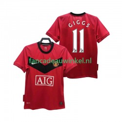 Manchester United Wedstrijdshirt met Korting GIGGS 11 2009 Retro Thuis Heren 2010 Korte Mouw