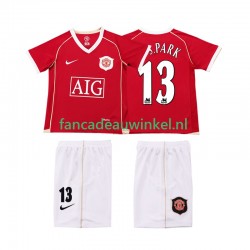 Manchester United Wedstrijdshirt met Korting J.S.PARK 13 2007 Retro Thuis Kind 2006 Korte Mouw
