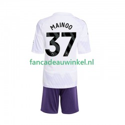 Manchester United Wedstrijdshirt met Korting Kobbie Mainoo 37 Uit Kind 2025-26 Korte Mouw