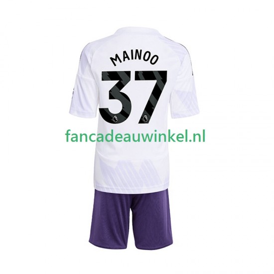 Manchester United Wedstrijdshirt met Korting Kobbie Mainoo 37 Uit Kind 2025-26 Korte Mouw