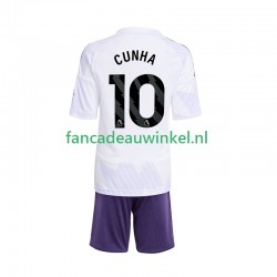 Manchester United Wedstrijdshirt met Korting Matheus Cunha 10 Uit Kind 2025-26 Korte Mouw