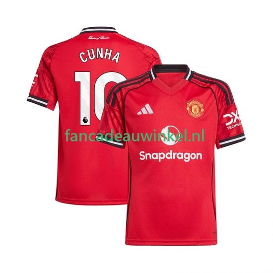 Manchester United Wedstrijdshirt met Korting Matheus Cunha 10 Thuis Heren 2025-26 Korte Mouw