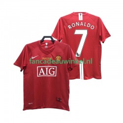 Manchester United Wedstrijdshirt met Korting RONALDO 7 2007 Retro Thuis Heren 2008 Korte Mouw