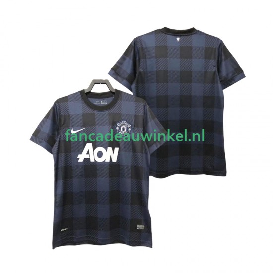 Manchester United Wedstrijdshirt met Korting 2013 2014 Retro Uit Heren Korte Mouw