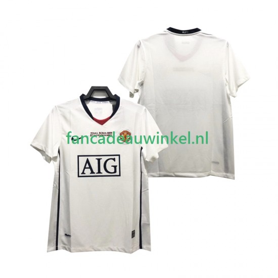 Manchester United Wedstrijdshirt met Korting Champions League 2009 Retro Uit Heren 2008 Korte Mouw