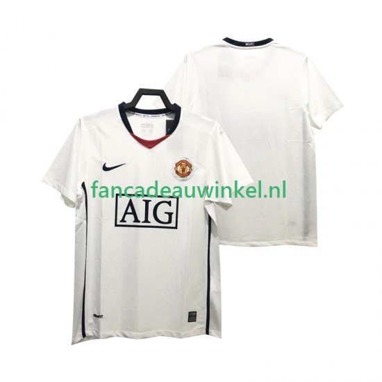 Manchester United Wedstrijdshirt met Korting Premier League 2009 Retro Uit Heren 2008 Korte Mouw