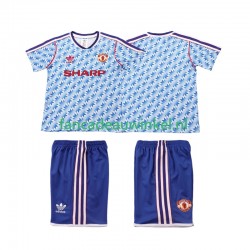 Manchester United Wedstrijdshirt met Korting 1990 1992 Retro Uit Kind Korte Mouw
