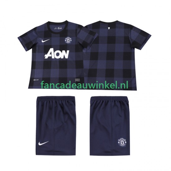 Manchester United Wedstrijdshirt met Korting 2013 2014 Retro Uit Kind Korte Mouw