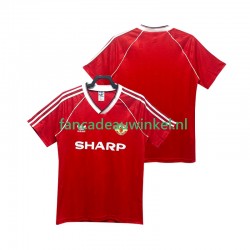 Manchester United Wedstrijdshirt met Korting 1988 1990 Retro Thuis Heren Korte Mouw