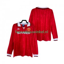 Manchester United Wedstrijdshirt met Korting 1992 Retro Thuis Heren 1994 Lange Mouw