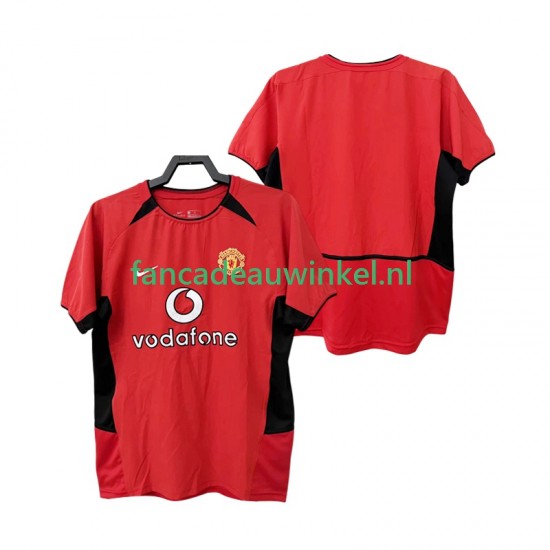 Manchester United Wedstrijdshirt met Korting Retro Thuis Heren 2004 2002 Korte Mouw