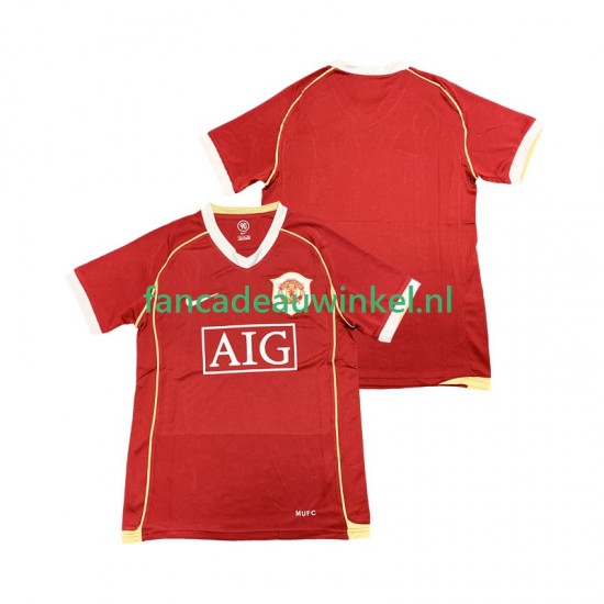 Manchester United Wedstrijdshirt met Korting 2007 Retro Thuis Heren 2006 Korte Mouw